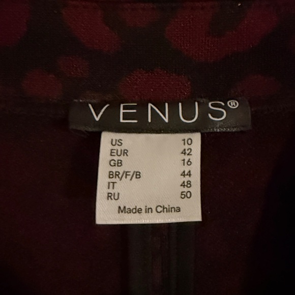 VENUS Purple and Black Leopard Print Jacket - Picture 5 of 10